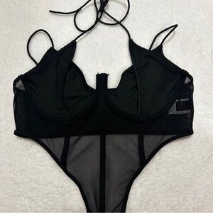 half sheer balconette corset with ties | v shape going out top sexy